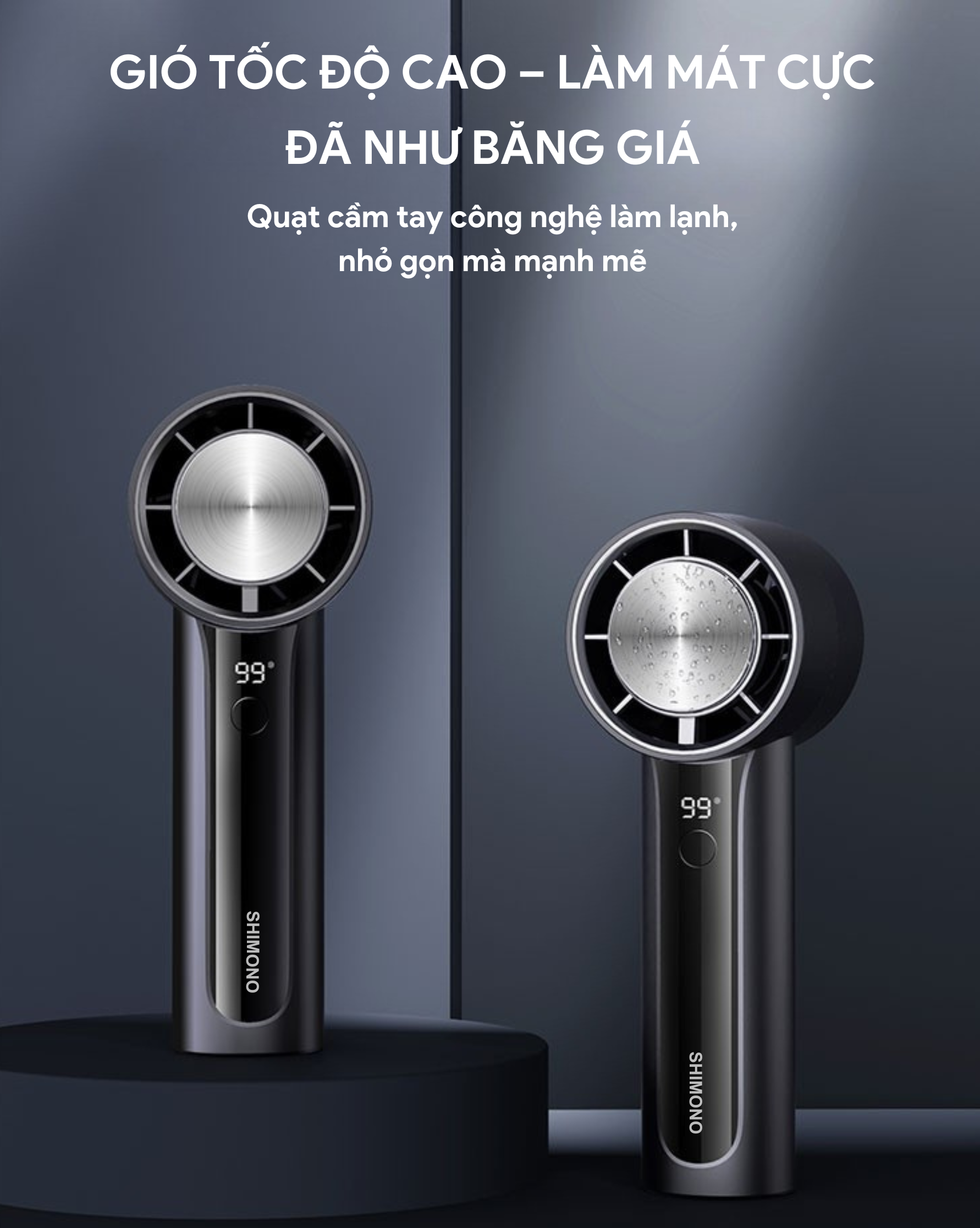 Quạt Cầm Tay Mini Tốc Độ Cao Làm Lạnh Tốc Độ Cao SHIMONO SM-CHF24W 15 Quạt Cầm Tay Mini Tốc Độ Cao Làm Lạnh Tốc Độ Cao SHIMONO SM-CHF24W - Ảnh 15