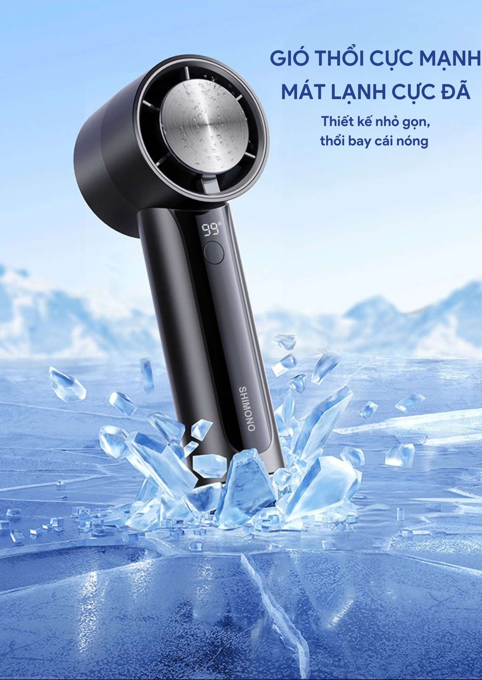 Quạt Cầm Tay Mini Tốc Độ Cao Làm Lạnh Tốc Độ Cao SHIMONO SM-CHF24W 9 Quạt Cầm Tay Mini Tốc Độ Cao Làm Lạnh Tốc Độ Cao SHIMONO SM-CHF24W - Ảnh 9