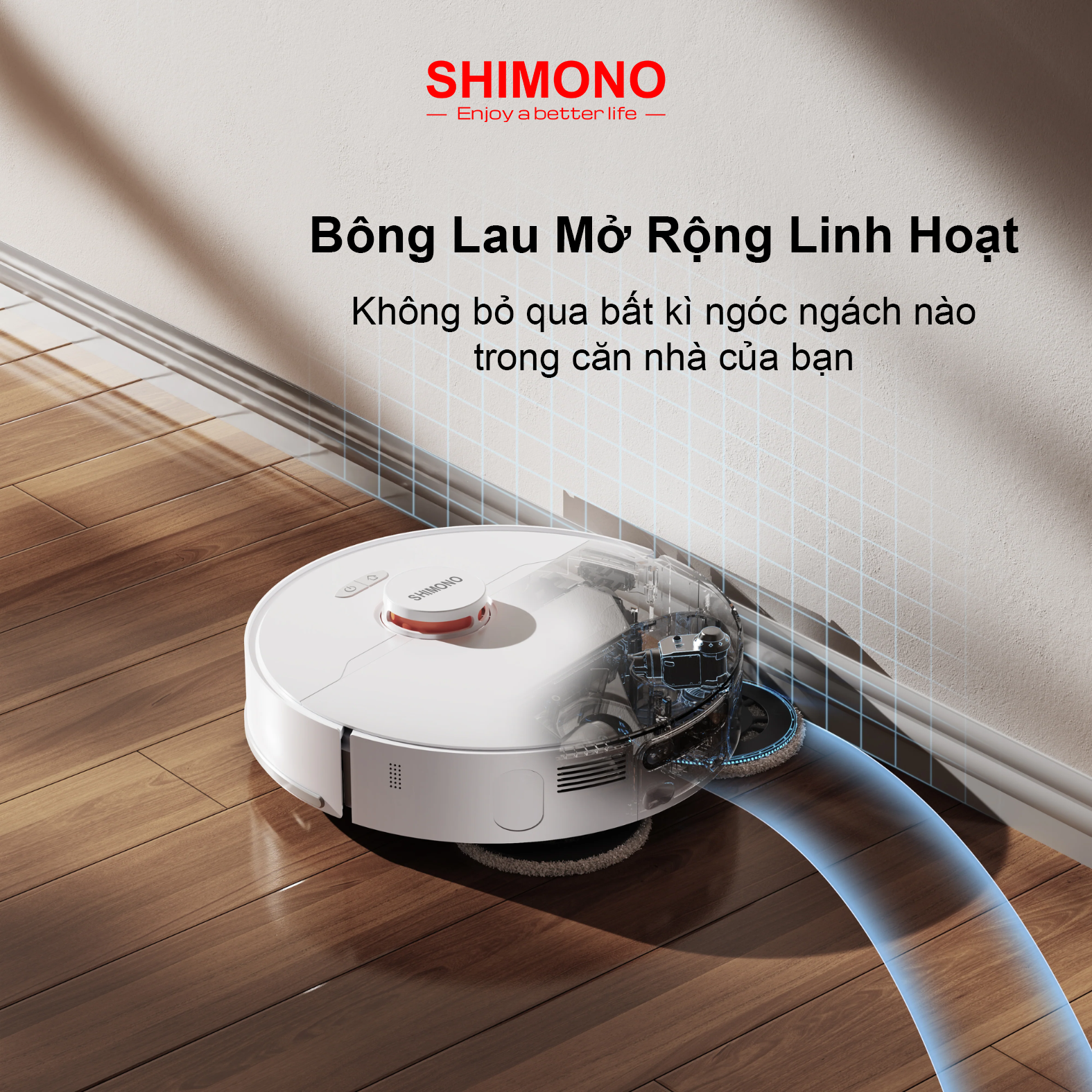 Robot Hút Bụi Lau Nhà Thông Minh SHIMONO LX586 – Giẻ Lau Mở Rộng Linh Hoạt  11 Robot Hút Bụi Lau Nhà Thông Minh SHIMONO LX586 – Giẻ Lau Mở Rộng Linh Hoạt  - Ảnh 11