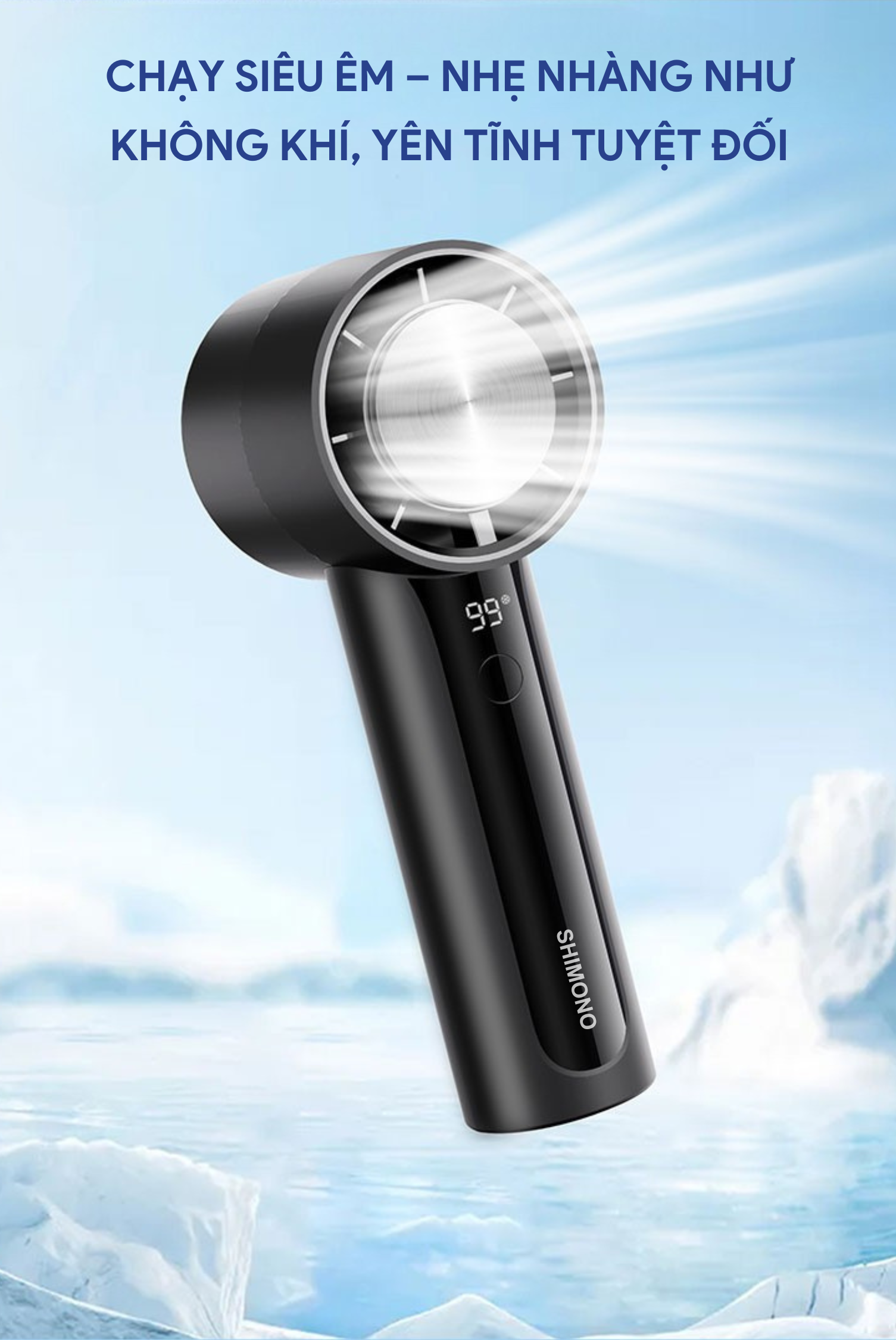 Quạt Cầm Tay Mini Tốc Độ Cao Làm Lạnh Tốc Độ Cao SHIMONO SM-CHF24W 14 Quạt Cầm Tay Mini Tốc Độ Cao Làm Lạnh Tốc Độ Cao SHIMONO SM-CHF24W - Ảnh 14