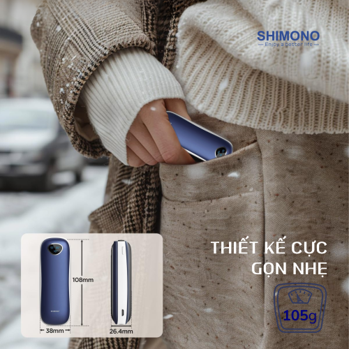 Máy sưởi cầm tay Mini Kiêm sạc dự phòng Shimono SM-WMP16 Pro