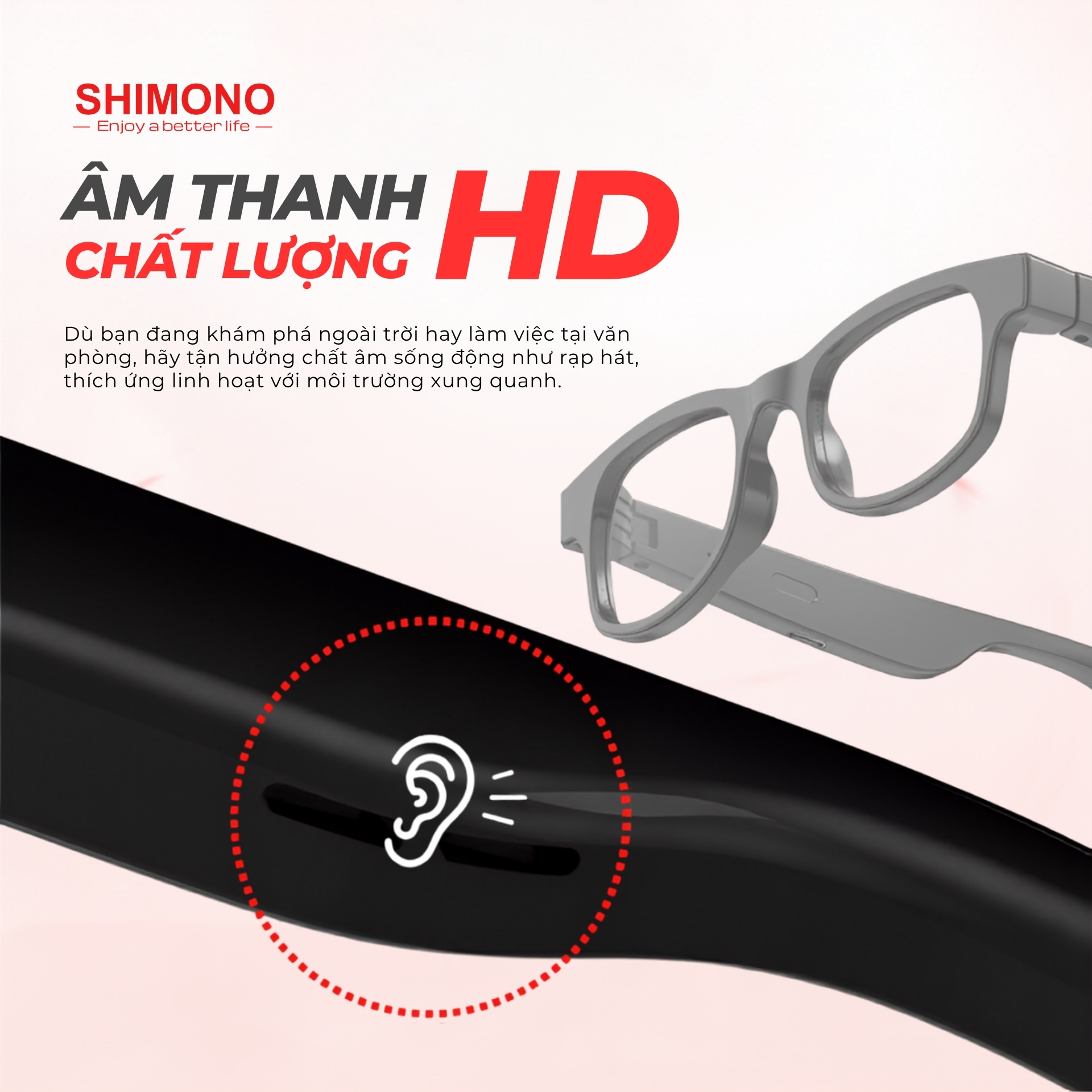 Kính Thông Minh Bluetooth SHIMONO AIMB-V3 Nghe Nhạc, Đàm Thoại Rảnh Tay 4 Kính Thông Minh Bluetooth SHIMONO AIMB-V3 Nghe Nhạc, Đàm Thoại Rảnh Tay - Ảnh 4