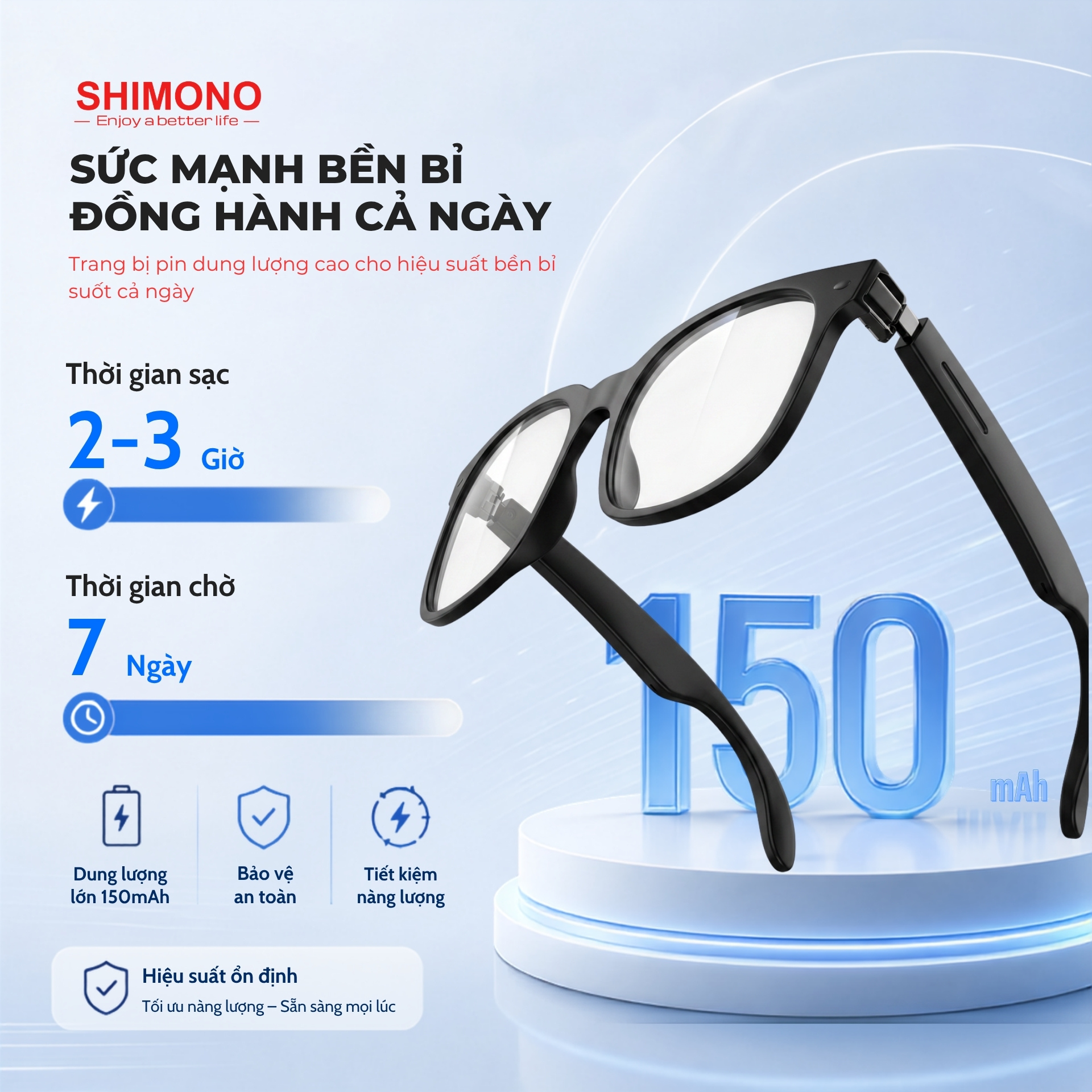 Kính Thông Minh Bluetooth SHIMONO AIMB-V6 Max Nghe Nhạc, Đàm Thoại Rảnh Tay 4 Kính Thông Minh Bluetooth SHIMONO AIMB-V6 Max Nghe Nhạc, Đàm Thoại Rảnh Tay - Ảnh 4
