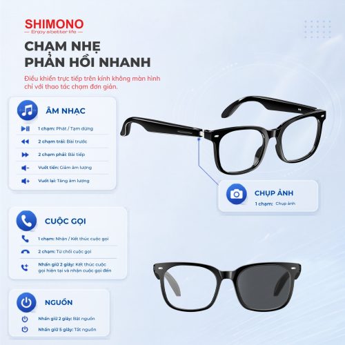 Kính Thông Minh Bluetooth SHIMONO AIMB-V6 Max Nghe Nhạc, Đàm Thoại Rảnh Tay 25 KÍNH THÔNG MINH BLUETOOTH SHIMONO AIMB-V6 MAX