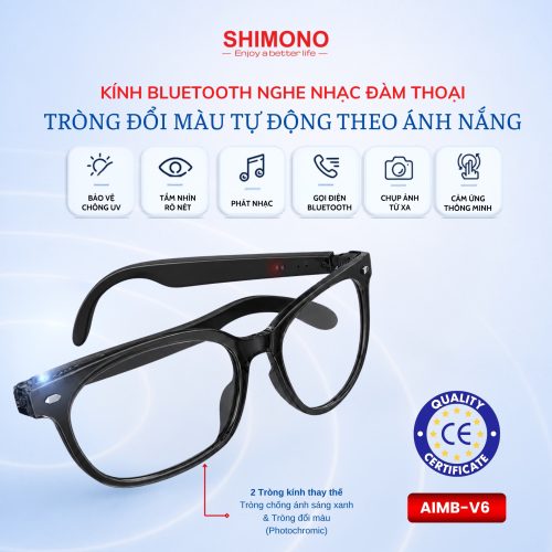 KÍNH THÔNG MINH BLUETOOTH SHIMONO AIMB-V6 MAX