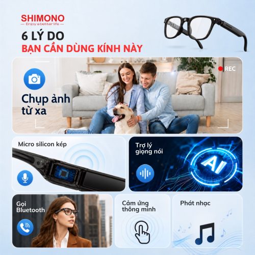 KÍNH THÔNG MINH BLUETOOTH SHIMONO AIMB-V6 MAX