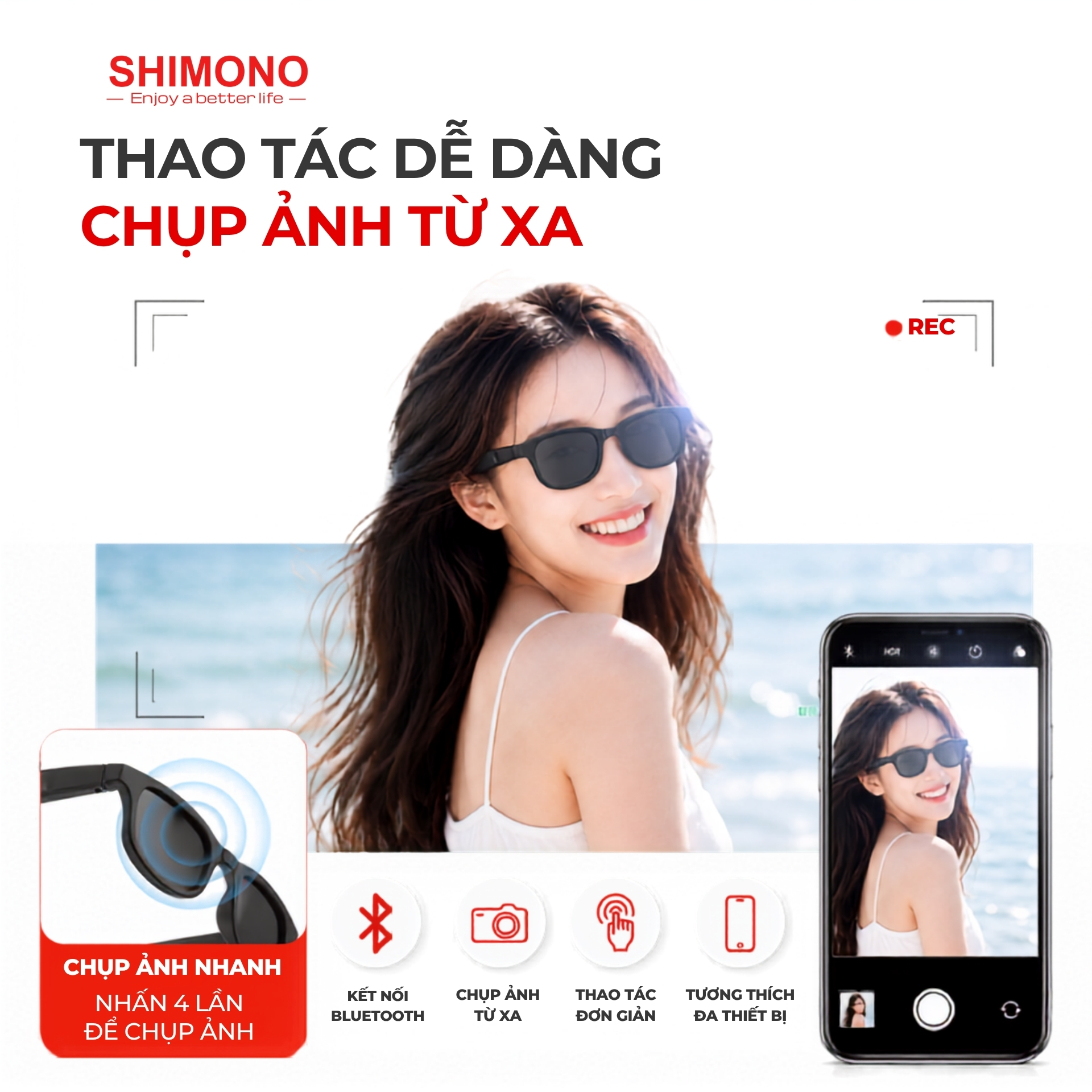 Kính Thông Minh Bluetooth SHIMONO AIMB-V3 Nghe Nhạc, Đàm Thoại Rảnh Tay 7 Kính Thông Minh Bluetooth SHIMONO AIMB-V3 Nghe Nhạc, Đàm Thoại Rảnh Tay - Ảnh 7