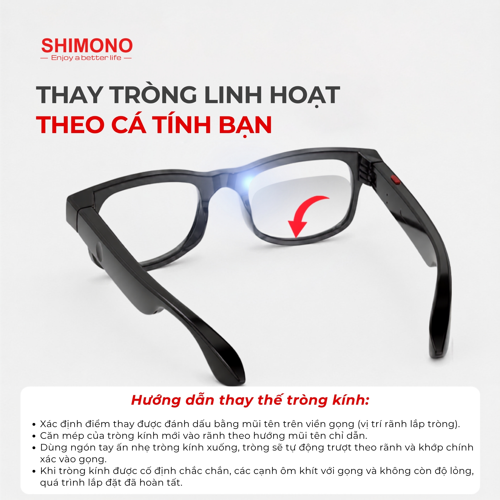 Kính Thông Minh Bluetooth SHIMONO AIMB-V3 Nghe Nhạc, Đàm Thoại Rảnh Tay 6 Kính Thông Minh Bluetooth SHIMONO AIMB-V3 Nghe Nhạc, Đàm Thoại Rảnh Tay - Ảnh 6