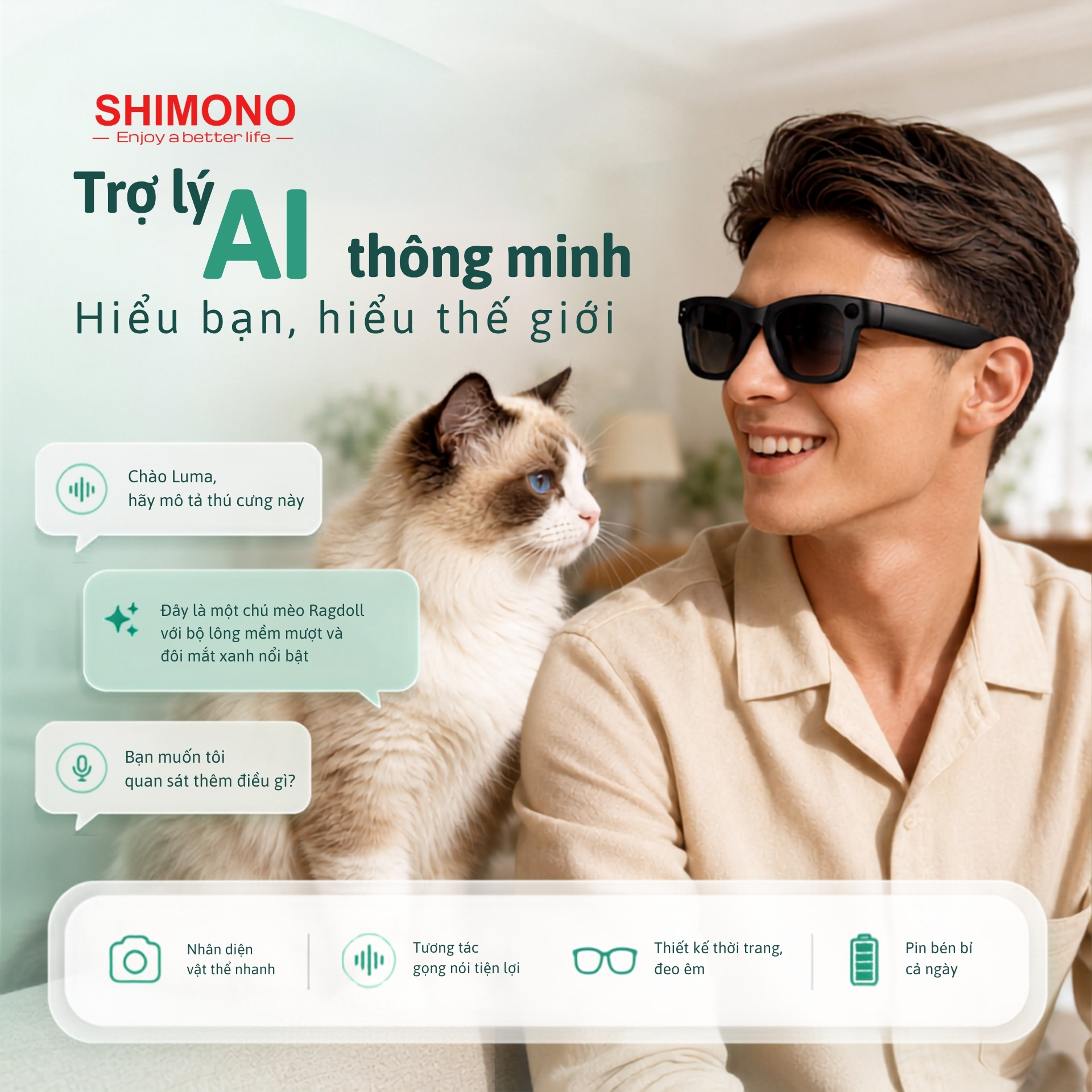 Kính Thông Minh Camera, Bluetooth SHIMONO E9, Quay Phim, Chụp Ảnh, Dịch Thuật Thông Minh 8 Kính Thông Minh Camera, Bluetooth SHIMONO E9, Quay Phim, Chụp Ảnh, Dịch Thuật Thông Minh - Ảnh 8