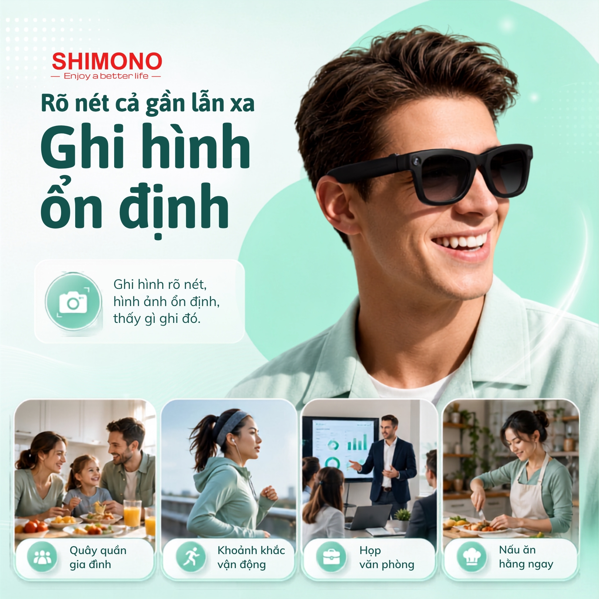 Kính Thông Minh Camera, Bluetooth SHIMONO E9, Quay Phim, Chụp Ảnh, Dịch Thuật Thông Minh 7 Kính Thông Minh Camera, Bluetooth SHIMONO E9, Quay Phim, Chụp Ảnh, Dịch Thuật Thông Minh - Ảnh 7