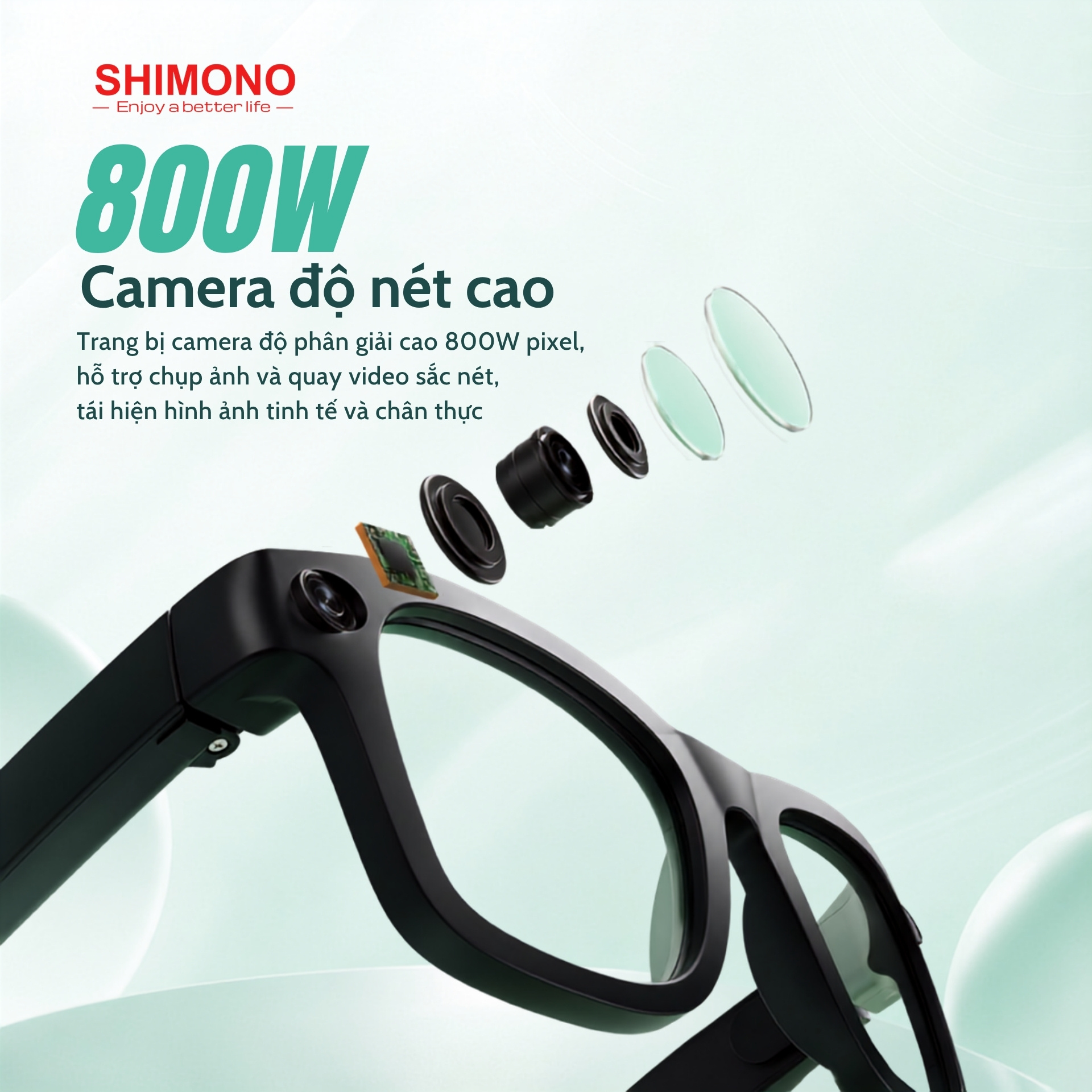 Kính Thông Minh Camera, Bluetooth SHIMONO E9, Quay Phim, Chụp Ảnh, Dịch Thuật Thông Minh 6 Kính Thông Minh Camera, Bluetooth SHIMONO E9, Quay Phim, Chụp Ảnh, Dịch Thuật Thông Minh - Ảnh 6